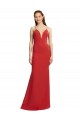 Best Stretch Crepe Spaghetti Straps Sleeveless Open Back Long Formal Evening Dress Canada