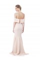 Best Stretch Crepe Off the Shoulder Sleeveless Nude Long Formal Evening Dress Canada