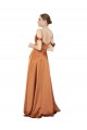 Best Silky Satin Spaghetti Straps Cold Shoulder Low Back Long Formal Evening Dress Canada