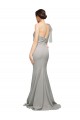 Best Stretch Crepe & Tulle One Shoulder Sleeveless Low Back Sweep Train Formal Evening Dress Canada