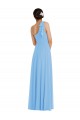Best Soft Chiffon One Shoulder Sleeveless Long Semi Formal Evening Dress Canada