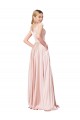 Best Satin Off the Shoulder Sleeveless Long Formal Evening Dress Canada