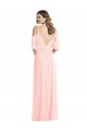 Best Soft Chiffon V-Neck Cold Shoulder V-Back Long Semi Formal Evening Dress Canada