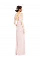 Best Stretch Crepe V-Neck Sleeveless Low Back Pink Long Black Tie Evening Dress Canada