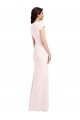 Best Stretch Crepe V-Neck Cap Sleeves Long Formal Evening Dress Canada