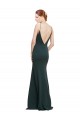 Best Stretch Crepe V-Neck Sleeveless V-Back Long Formal Dress Canada