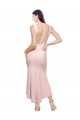 Best Stretch Crepe High Neck Sleeveless Low Back Midi Length High Low Evening Dress Canada