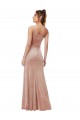 Best Stretch Velvet One Shoulder Sleeveless Pink Long Black Tie Evening Dress Canada