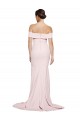 Best Stretch Crepe Square Neck Sleeveless Low Back Sweep Train Formal Evening Dress Canada
