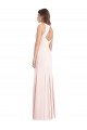 Best Stretch Crepe Bateau Neck Sleeveless Open Back Pink Long Semi Formal Evening Dress Canada