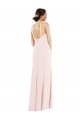 Best Stretch Crepe Halter Neck Sleeveless Low Back Long Formal Evening Dress Canada