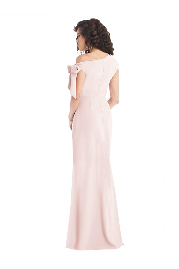Best Stretch Crepe Off the Shoulder Cap Sleeves Long Formal Evening Dress Canada