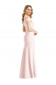 Best Stretch Crepe Off the Shoulder Sleeveless Long Evening Gowns Canada