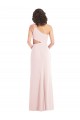 Best Stretch Crepe One Shoulder Sleeveless Pink Long Formal Evening Dress Canada