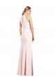 Best Stretch Crepe V-Neck Sleeveless Keyhole Back Long Semi Formal Evening Dress Canada