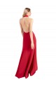 Best Stretch Crepe Halter Neck Sleeveless Open Back Long Formal Evening Dress Canada