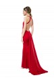 Best Stretch Crepe Halter Neck Sleeveless Open Back Long Formal Evening Gown Canada
