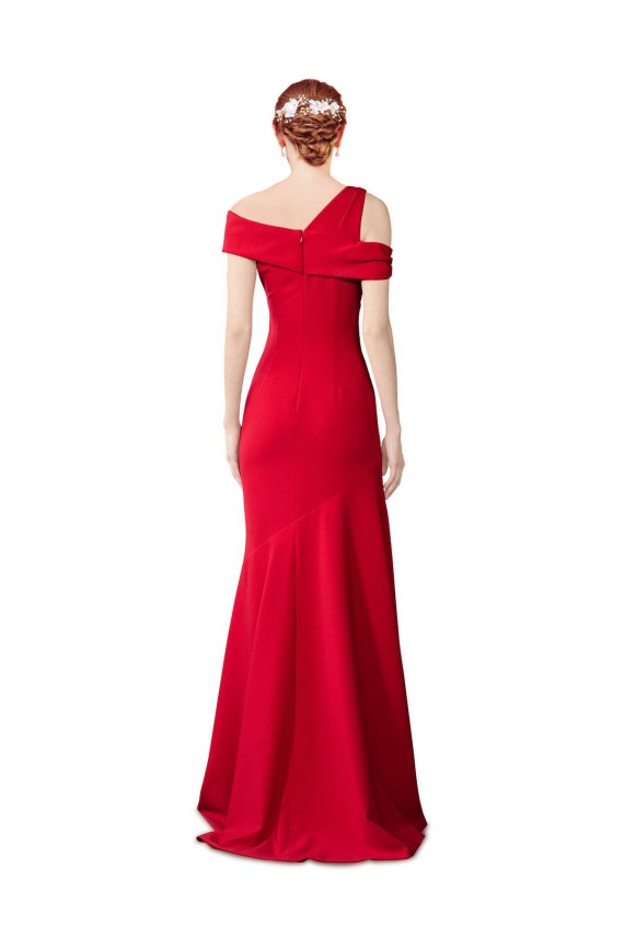 Best Stretch Crepe Sleeveless Long Formal Evening Dress Canada