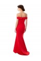 Best Stretch Crepe Off the Shoulder Sleeveless Long Formal Evening Dress Canada