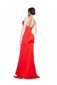 Best Stretch Satin Cowl Neck Sleeveless Low Back Red Long Formal Evening Dress Canada