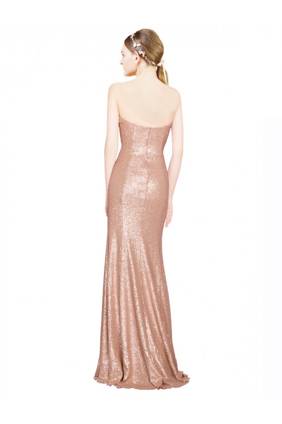 Best Sequin Sweetheart Sleeveless Low Back Long Formal Evening Dress Canada