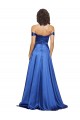 Best Stretch Satin Off the Shoulder Sleeveless Sweep Train Formal Evening Dress Canada