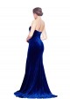 Best Stretch Velvet Sweetheart Sleeveless Low Back Sweep Train Formal Evening Dress Canada