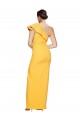 Best Stretch Crepe One Shoulder Sleeveless Saffron Long Formal Evening Dress Canada