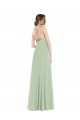 Best Soft Chiffon Scoop Neck Sleeveless Open Back Long Semi Formal Evening Dress Canada