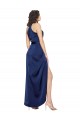 Best Silky Satin Halter Neck Sleeveless Long High Low Evening Dress Canada