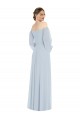 Best Soft Chiffon Off the Shoulder Puff Sleeves Long Formal Evening Dress Canada
