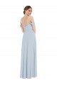 Best Soft Chiffon Off the Shoulder Flounce Sleeves Long Semi Formal Evening Dress Canada