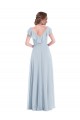 Best Soft Chiffon V-Neck Sleeveless V-Back Long Black Tie Evening Dress Canada
