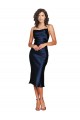 Best Silky Satin Spaghetti Straps Sleeveless Cocktail Length Formal Evening Dress Canada