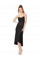 Best Silky Satin Cowl Neck Sleeveless Open Back Midi Length High Low Evening Dress Canada