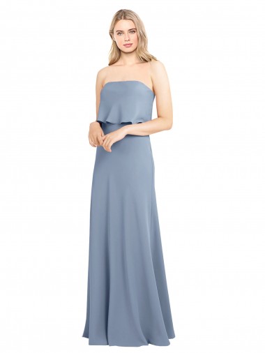 Best Stretch Crepe High Neck Sleeveless Long Formal Dress Canada