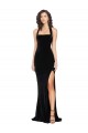Best Stretch Velvet Halter Neck Sleeveless Low Back Long Semi Formal Evening Dress Canada