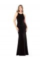 Best Stretch Velvet Spaghetti Straps Sleeveless Open Back Long Formal Evening Dress Canada
