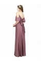 Best Silky Satin Off the Shoulder Cold Shoulder Low Back Long Formal Dress Canada