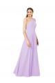 Best Soft Chiffon One Shoulder Sleeveless Lilac Long Formal Evening Dress Canada