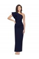 Best Stretch Crepe One Shoulder Sleeveless Sheath Long Formal Evening Dress Canada