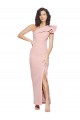 Best Stretch Crepe One Shoulder Sleeveless Long Formal Evening Dress Canada