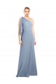 Best Stretch Crepe One Shoulder Flutter Sleeves Long Formal Dress Canada