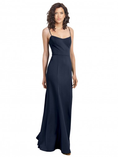 Best Stretch Crepe High Neck Sleeveless Low Back Long Formal Dress Canada