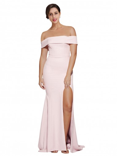 Best Stretch Crepe Square Neck Sleeveless Low Back Sweep Train Formal Evening Dress Canada