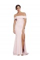 Best Stretch Crepe Square Neck Sleeveless Low Back Sweep Train Formal Evening Dress Canada