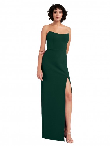Best Stretch Crepe Scoop Neck Sleeveless Low Back Long Formal Evening Dress Canada