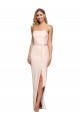 Best Stretch Crepe Strapless Sleeveless Low Back Long Formal Evening Dress Canada