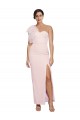 Best Stretch Crepe One Shoulder Sleeveless Low Back Long Formal Evening Dress Canada