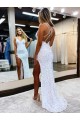 Best Velvet Sequin V-Neck Sleeveless Long Evening Dress Canada